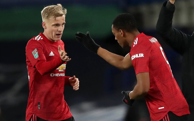 man utd van de beek martial