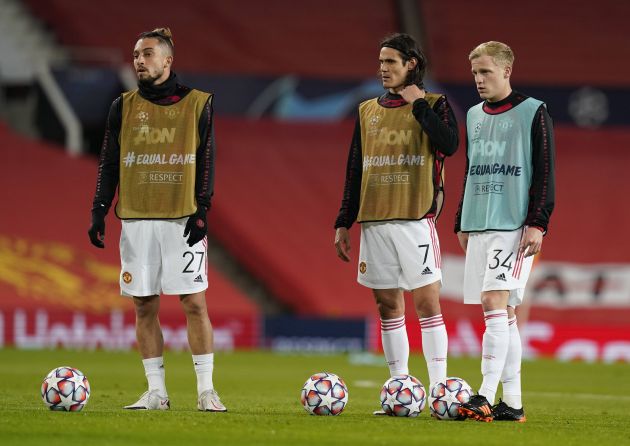 Alex Telles, Donny Van de Beek and Cavani for Man United
