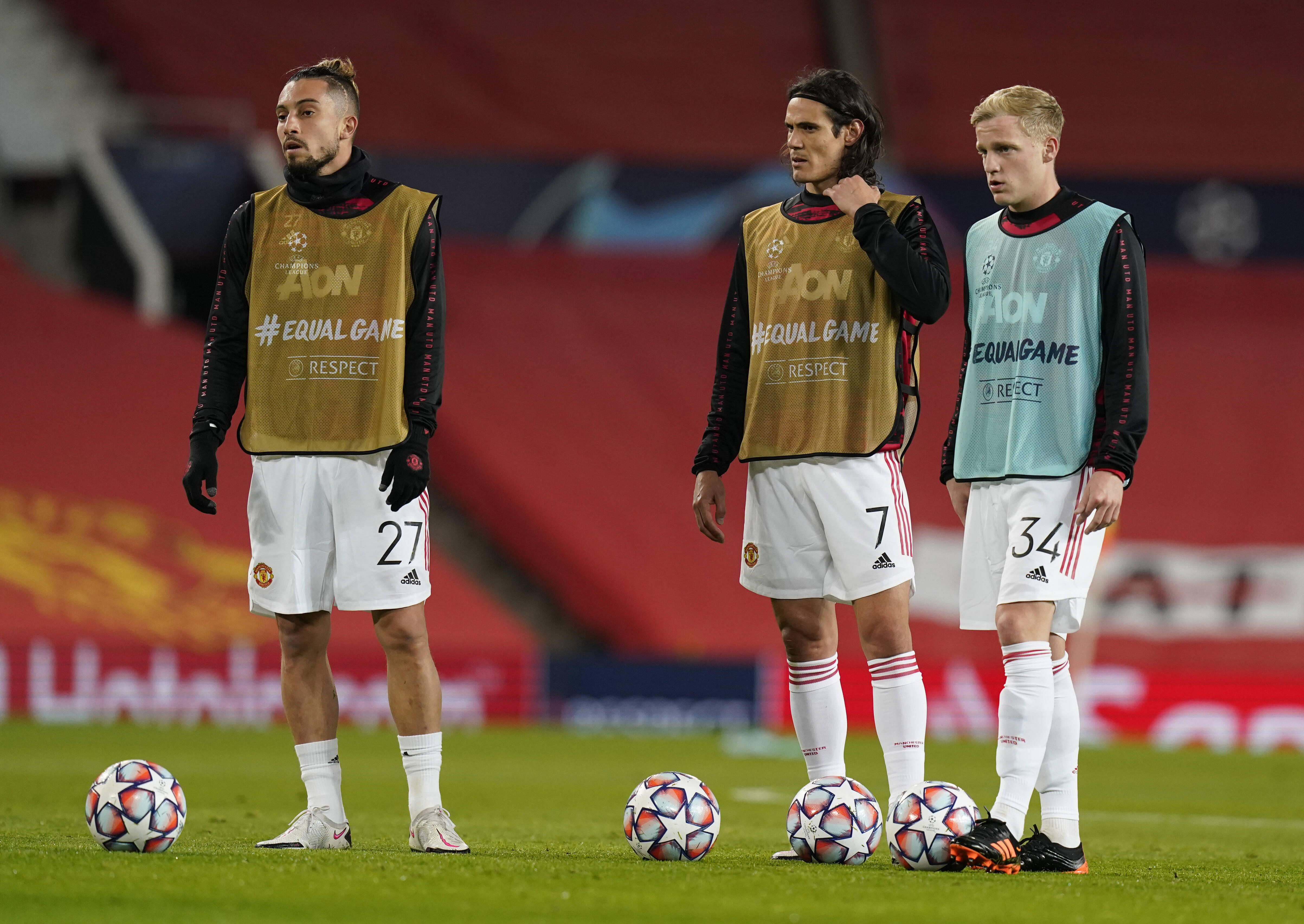Alex Telles, Donny Van de Beek and Cavani for Man United