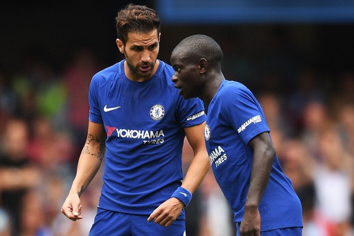 Cesc Fabregas and Kante for Chelsea