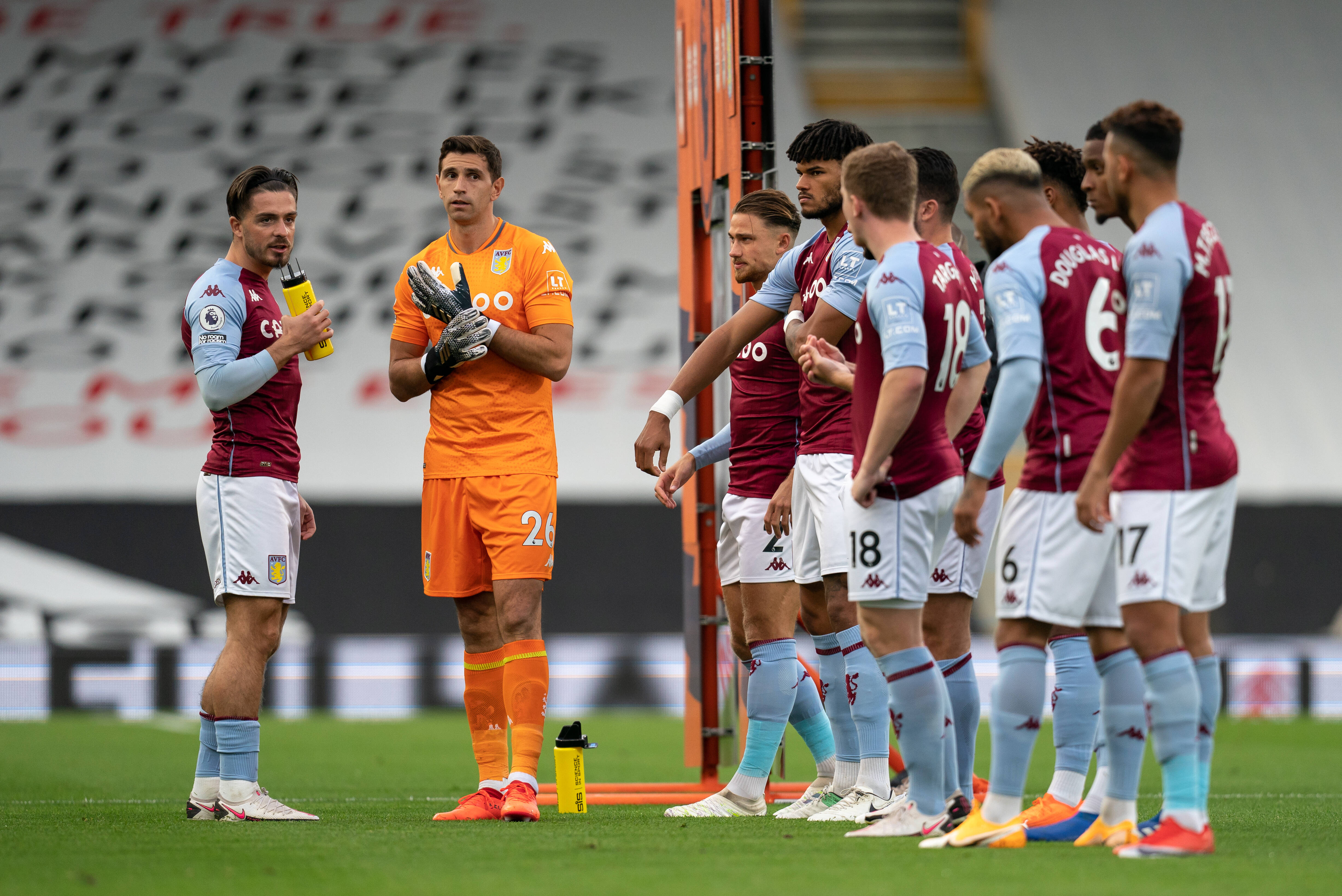Emi Martinez and Jack Grealish for Aston Villa