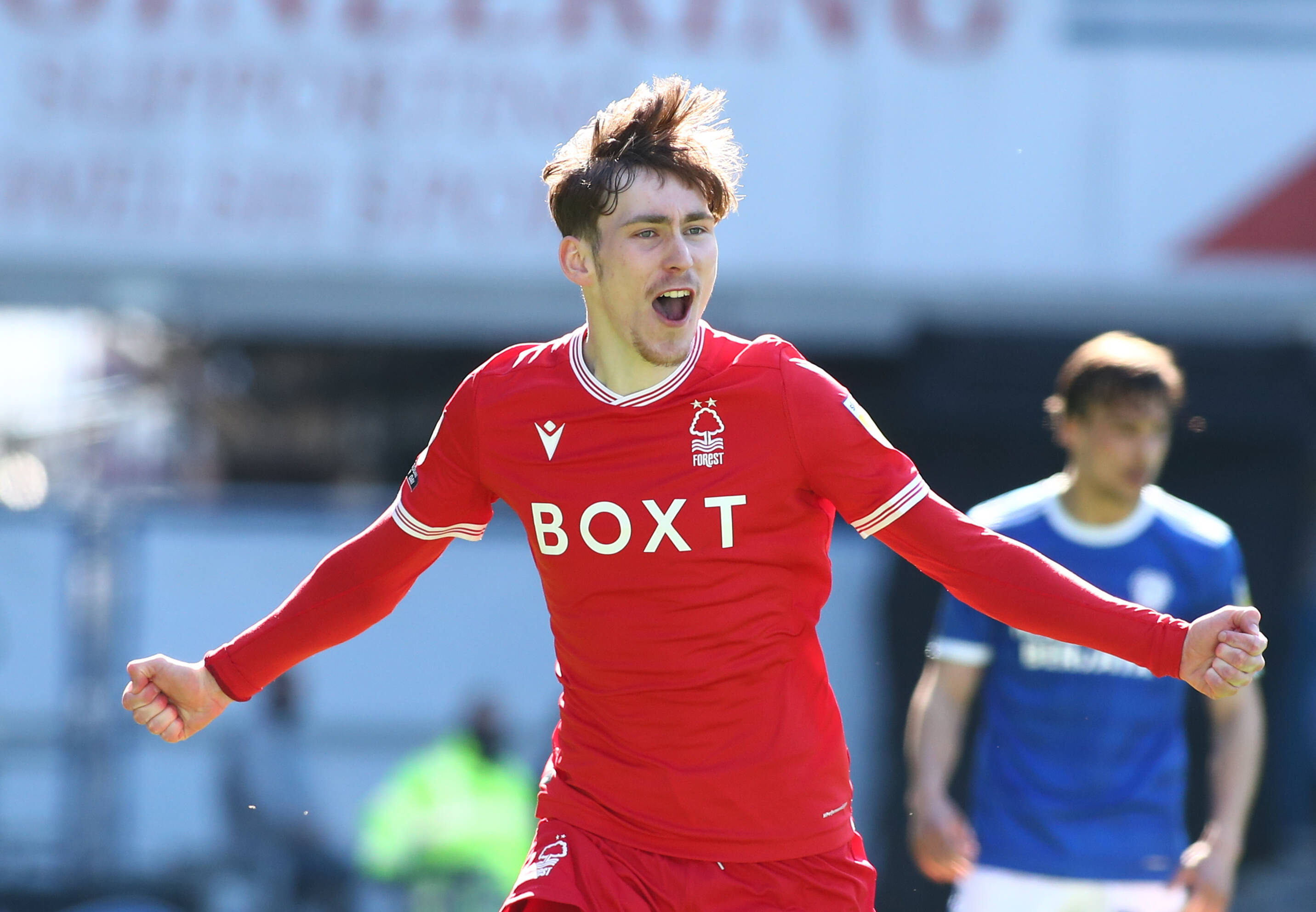 James Garner celebrates for Nottingham Forest James Garner celebrates for Nottingham Forest