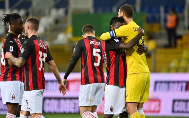 Milan players Donnarumma
