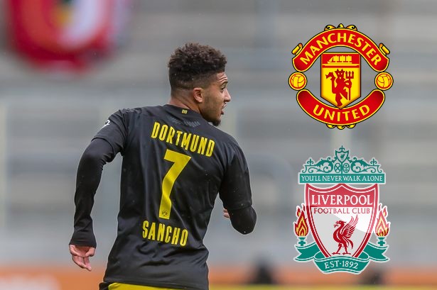Sancho Liverpool FC Man Utd FC
