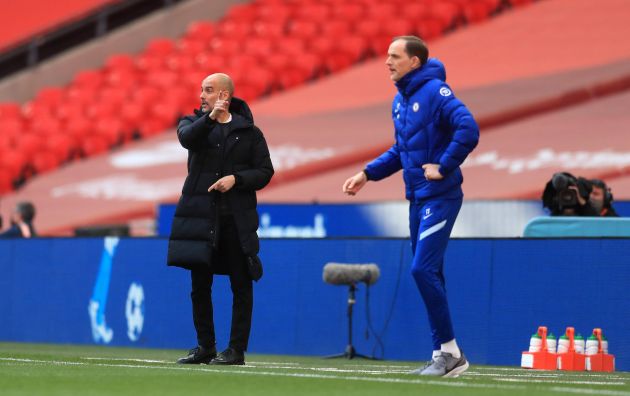 Tuchel and Pep Guardiola as Chelsea play Man City