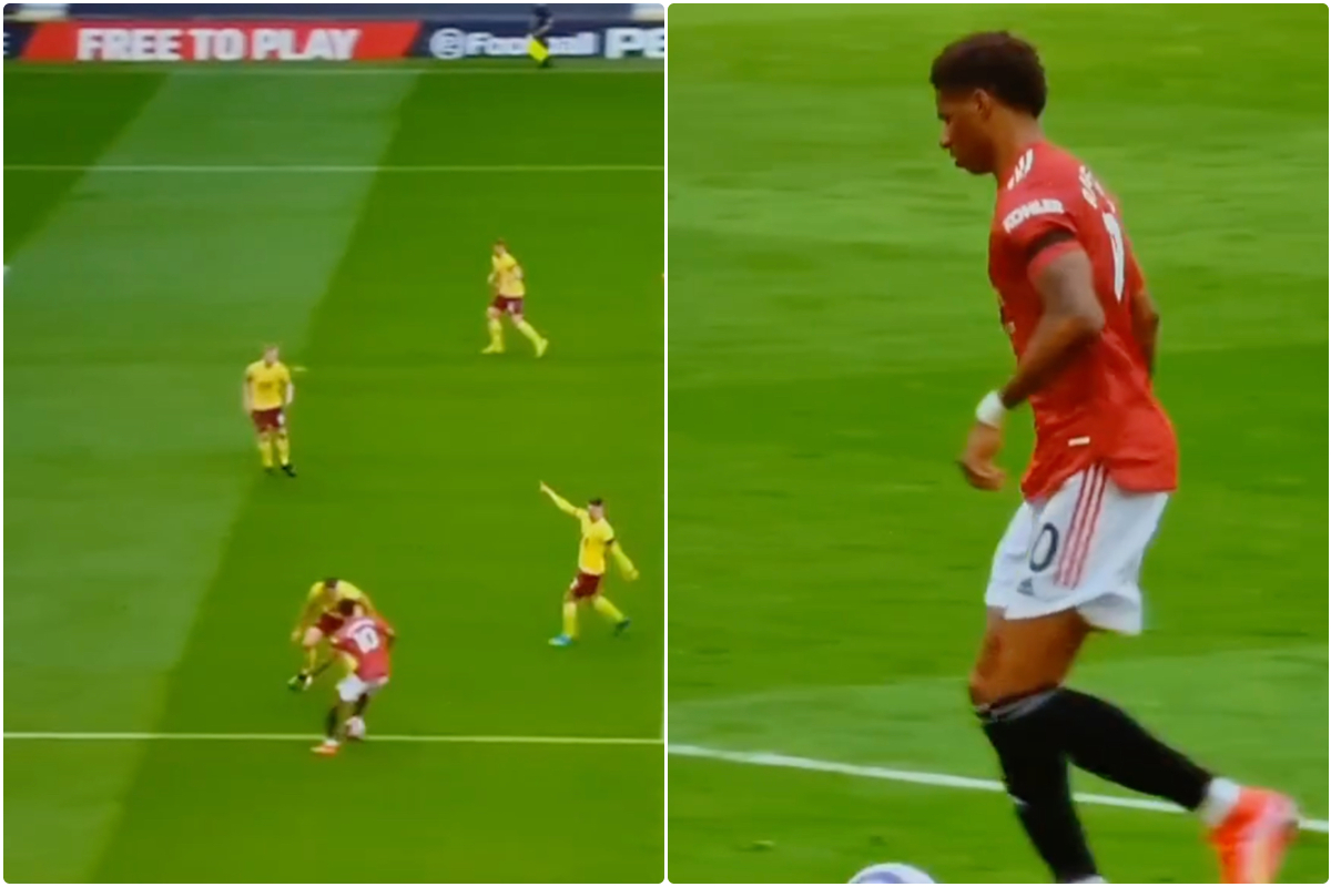 Video - Rashford beats Tarkowski with fine skill and Neville reacts