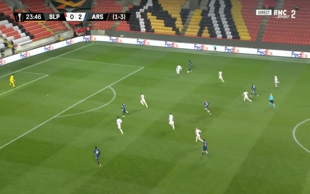 Video - Saka scores lovely goal from wing for Arsenal vs Slavia Prague