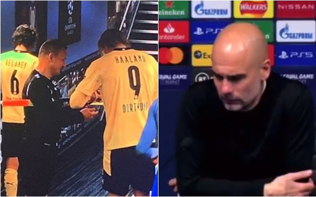 haaland autograph guardiola