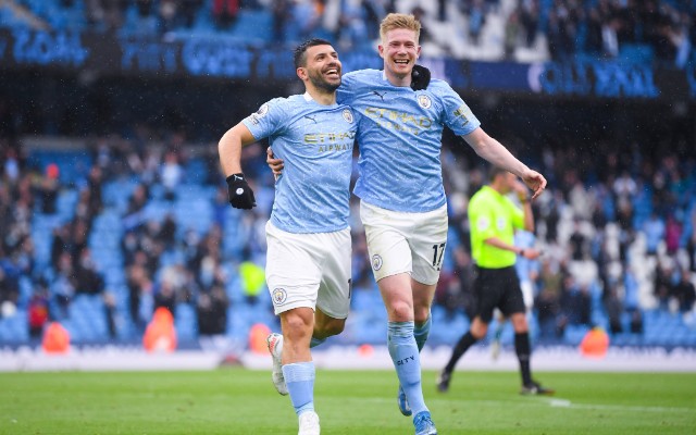 Aguero and De Bruyne Man City Everton