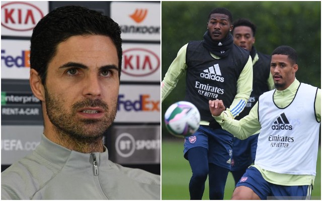 Arteta Maitland-Niles Saliba Arsenal