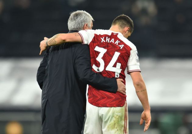 Jose Mourinho and Granit Xhaka