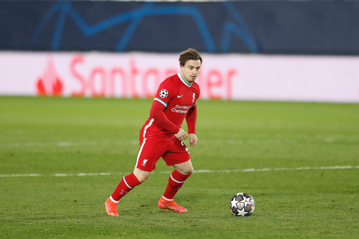 Xherdan Shaqiri pictured playing for Liverpool