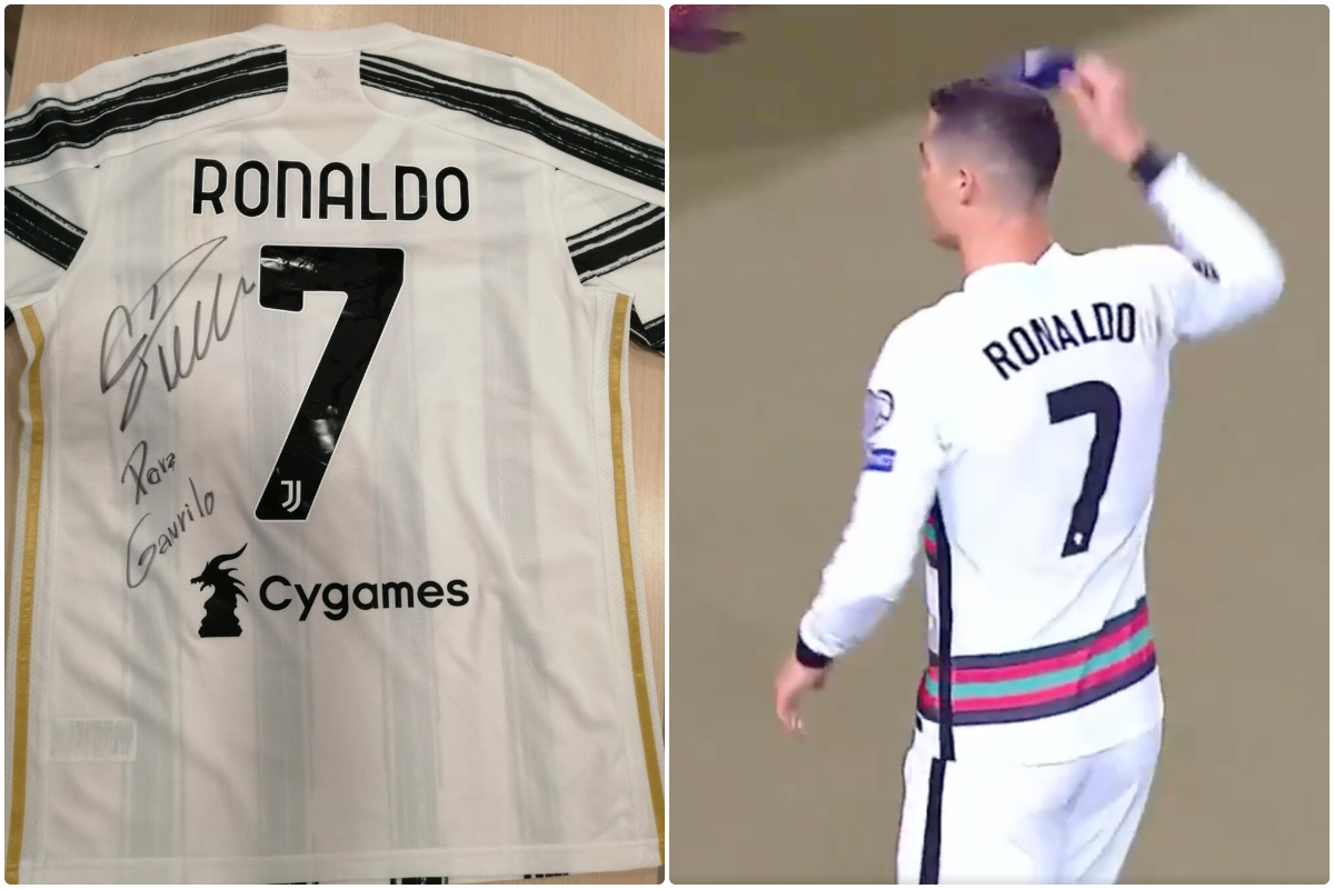 Ronaldo sends signed shirt to sick child after thrown armband is auctioned off for charity