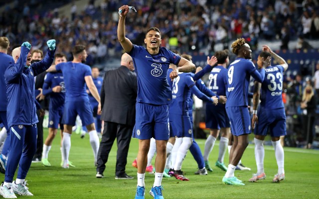 Thiago Silva Chelsea CL celebrations
