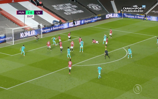 Video - Jota scores with flick for Liverpool vs Manchester United