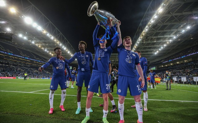 havertz and werner with the trophy