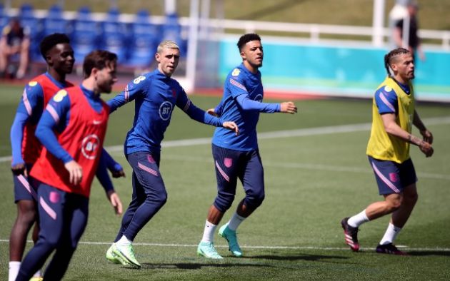 Foden Sancho Phillips England training