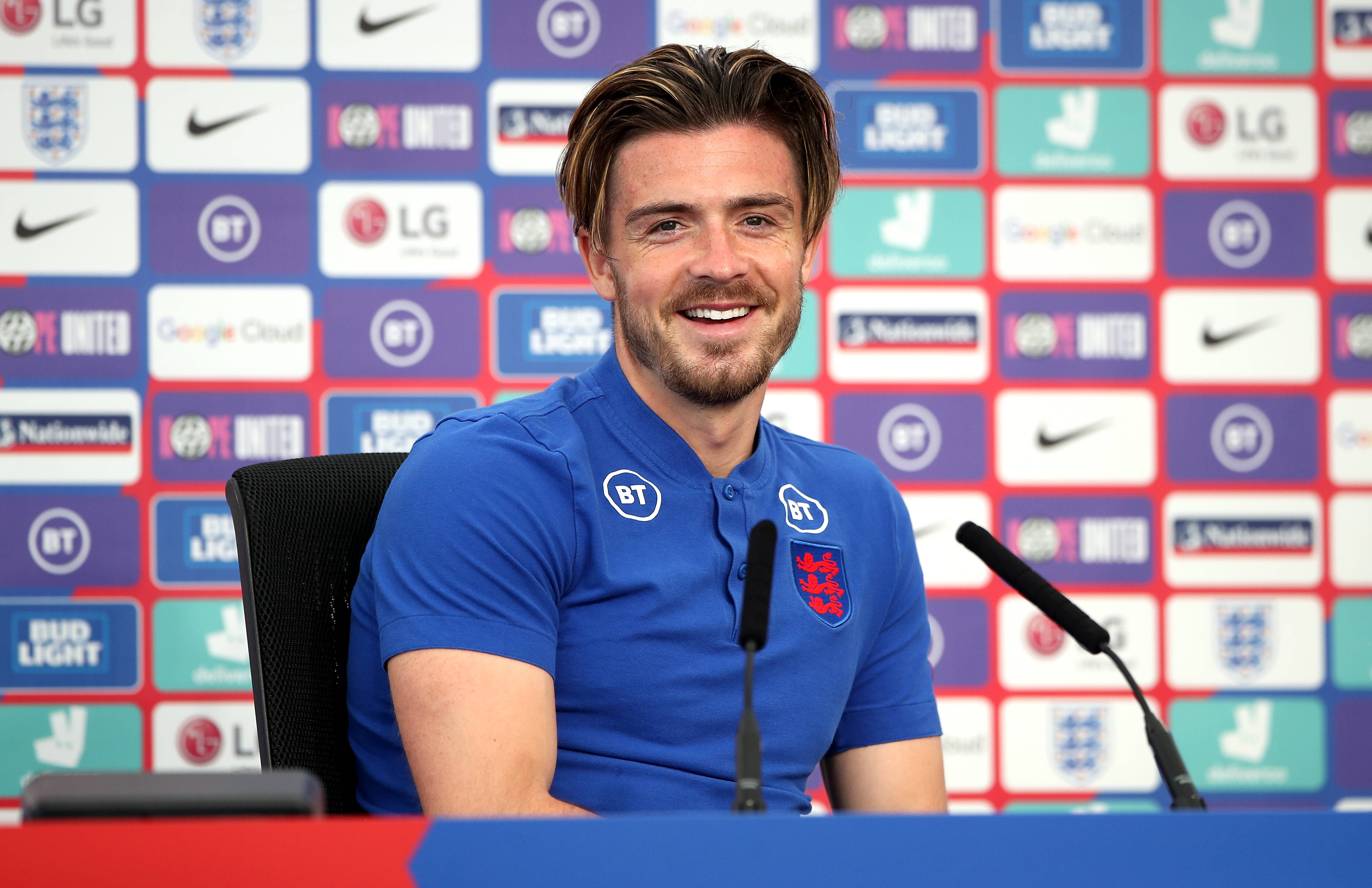 Jack Grealish press conference for England