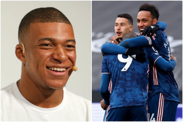 Kylian Mbappe praises 'incredibly quick' Arsenal captain Aubameyang