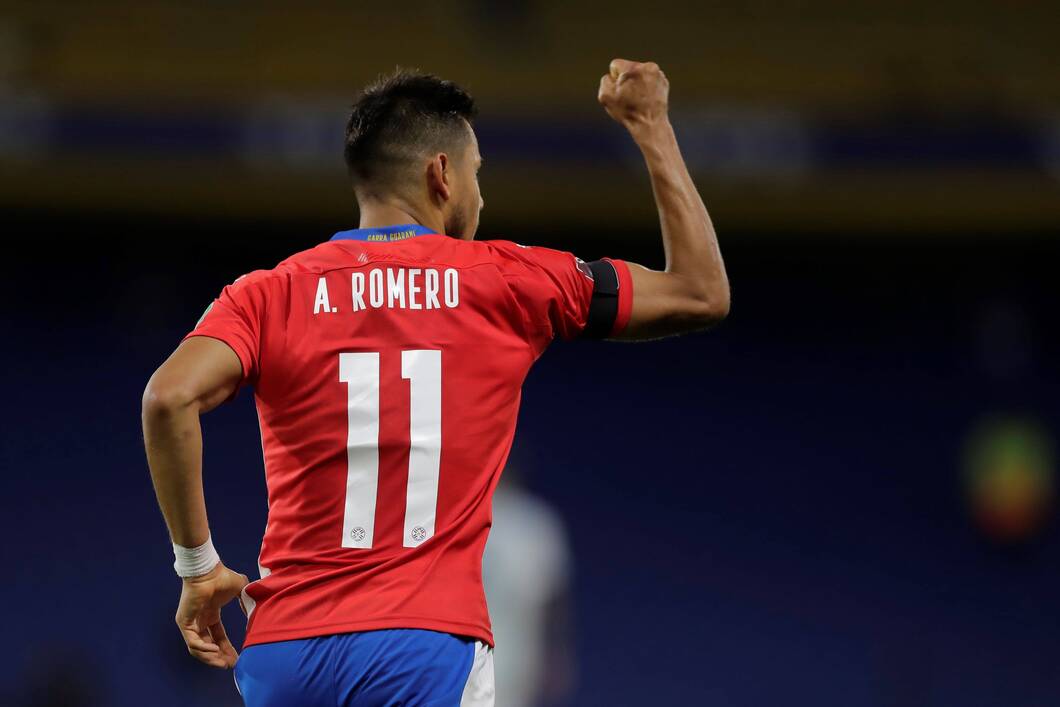 Paraguay's Angel Romero in action