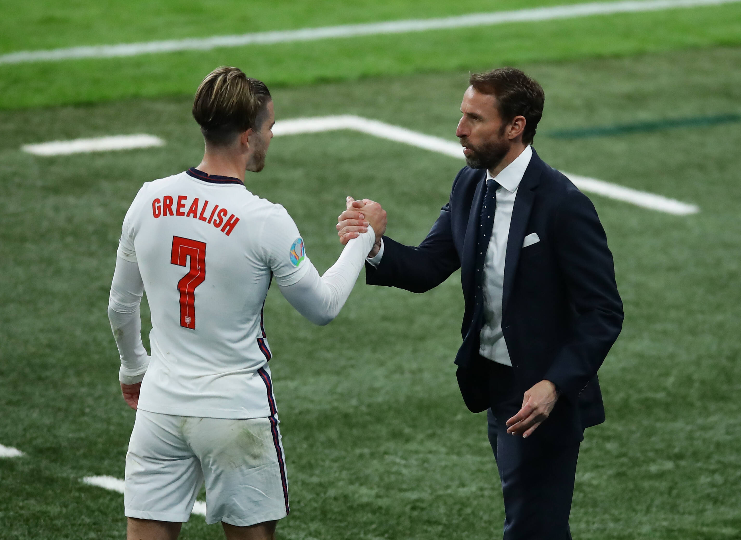 Gareth Southgate and Jack Grealish