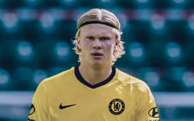 Haaland Chelsea yellow kit