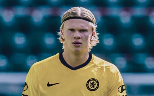 Haaland Chelsea yellow kit
