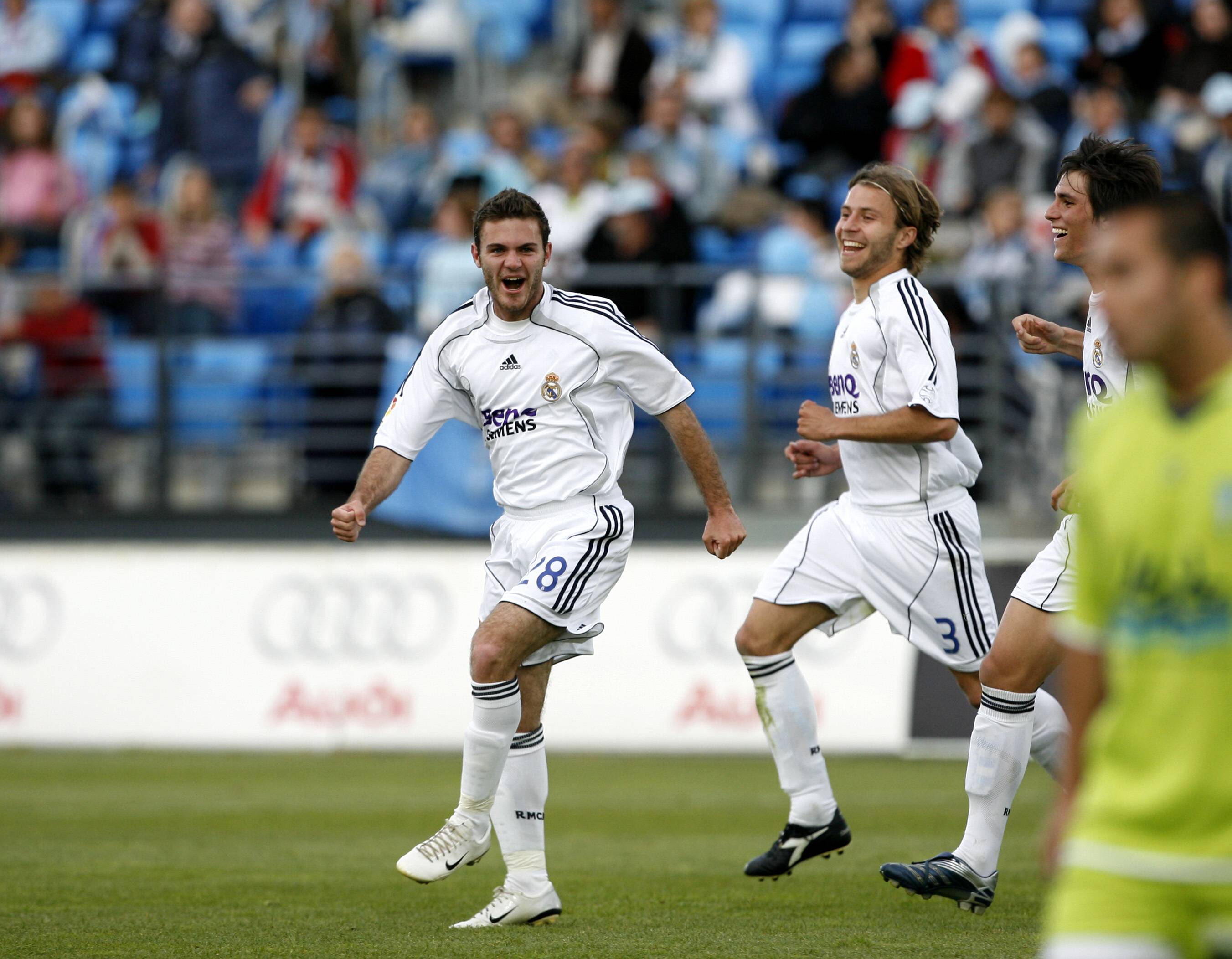 Juan Mata celebrating during his time at Real Madrid Castilla