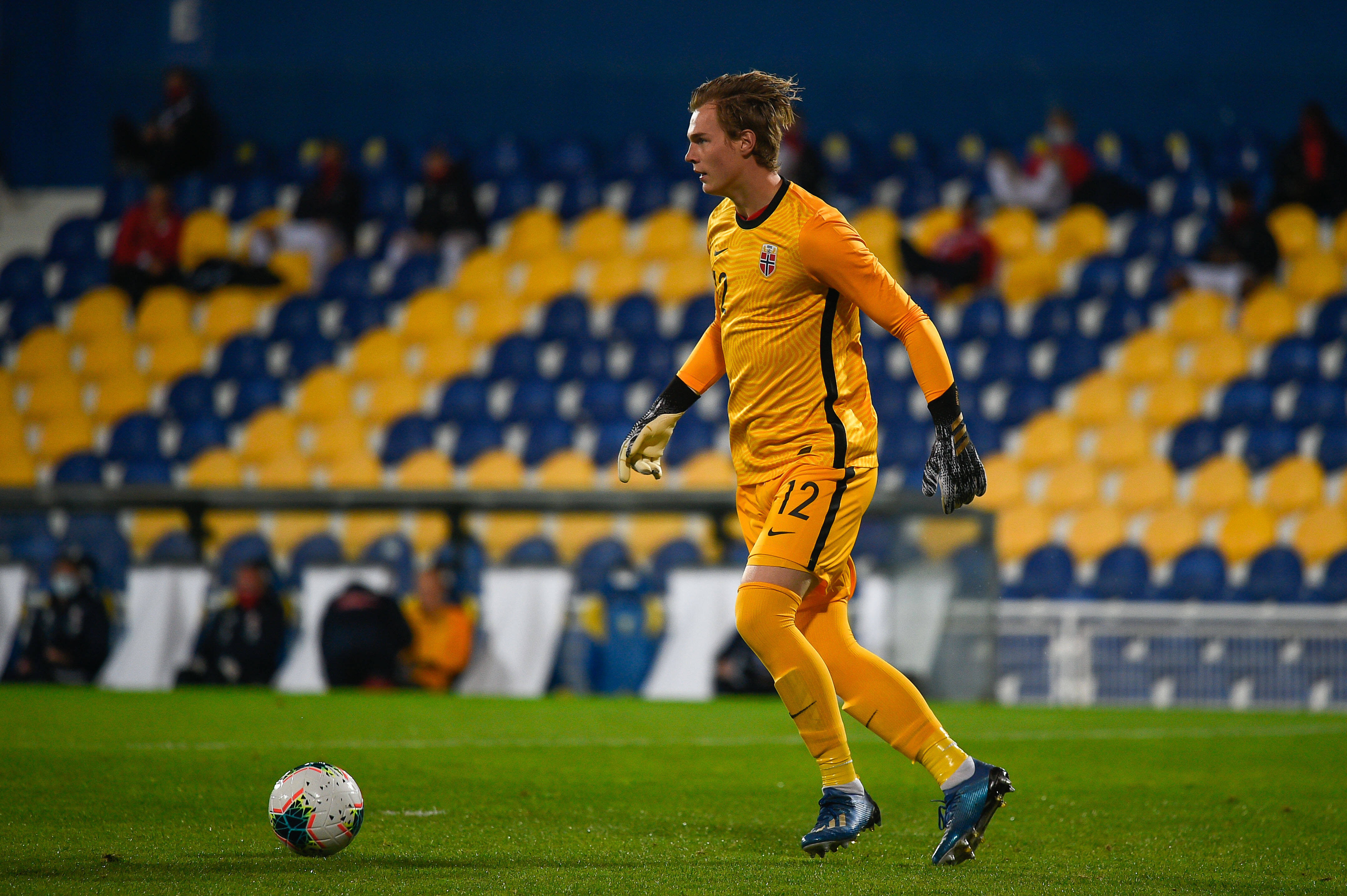 Kristoffer Klaesson in action for Norway Under-21s