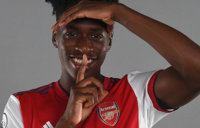 Lokonga in Arsenal kit