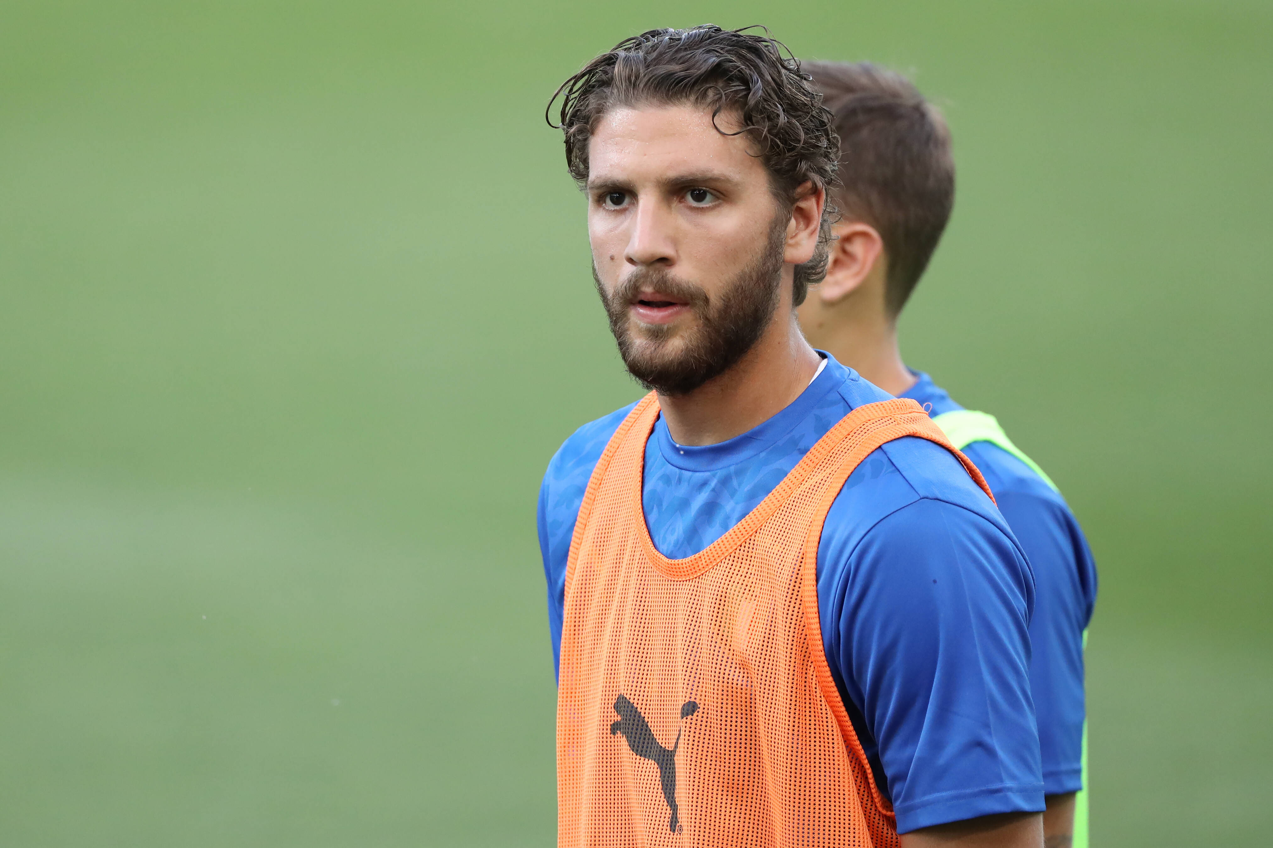 Manuel Locatelli in training for Italy