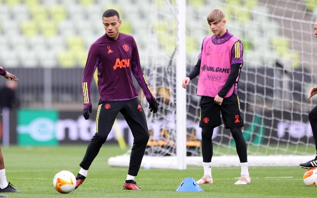 Mason Greenwood Brandon Williams United training