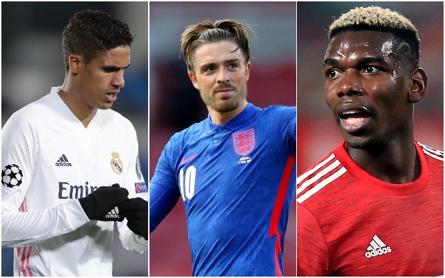 Raphael Varane Jack Grealish Paul Pogba