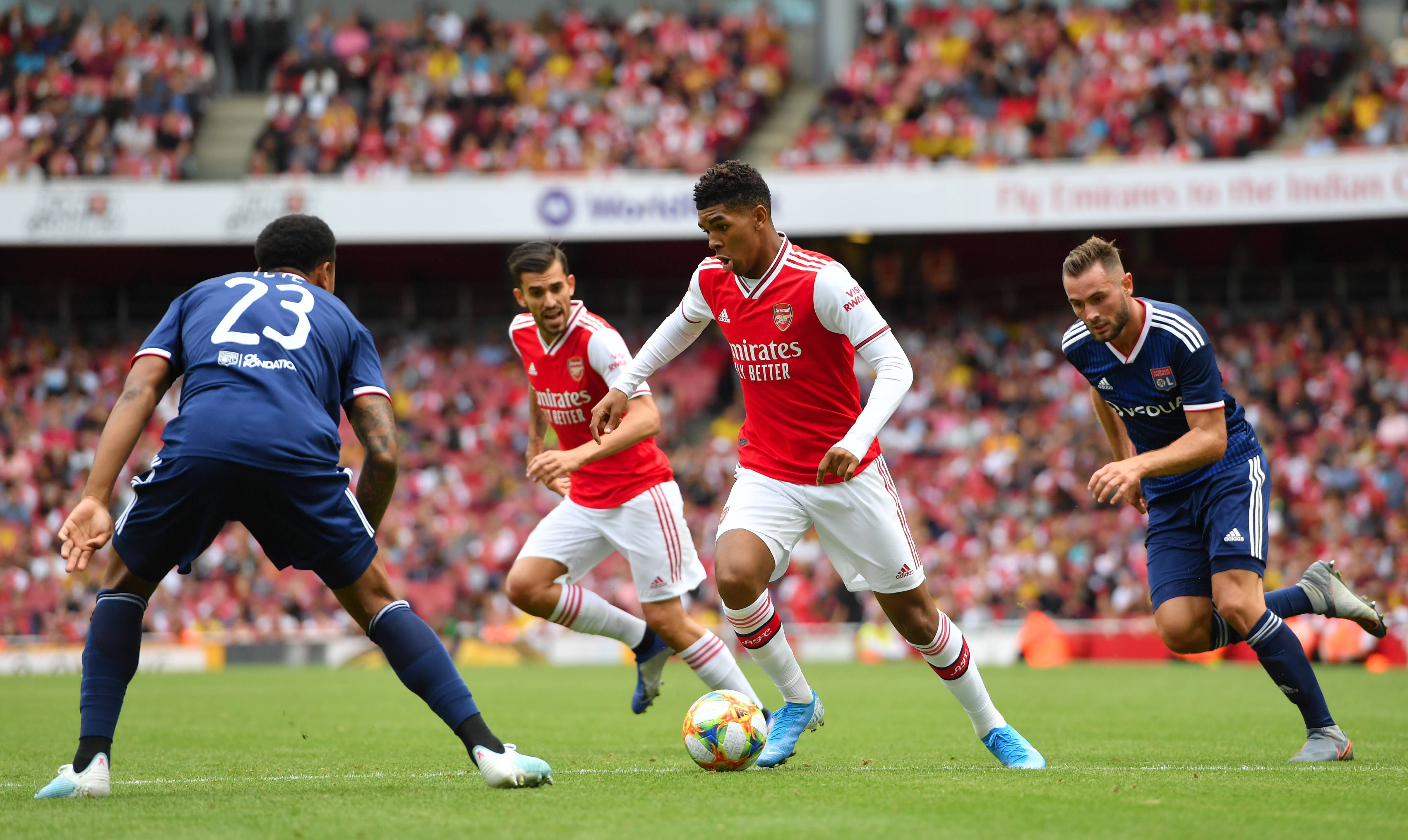 Tyreece John-Jules in pre-season for Arsenal vs Lyon