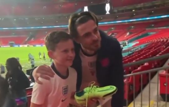 grealish with a fan