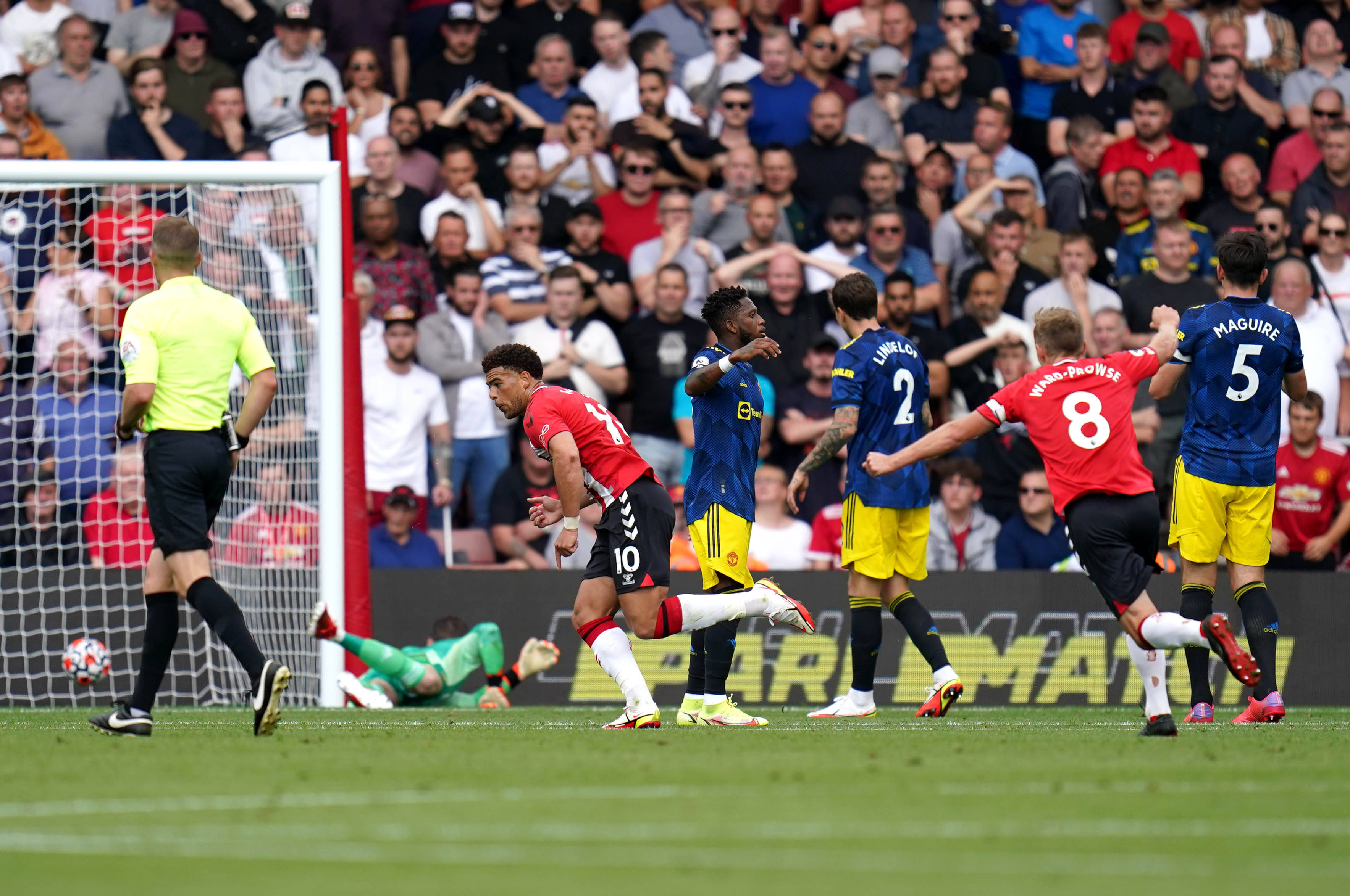 Fred couldn't stop Che Adams' effort