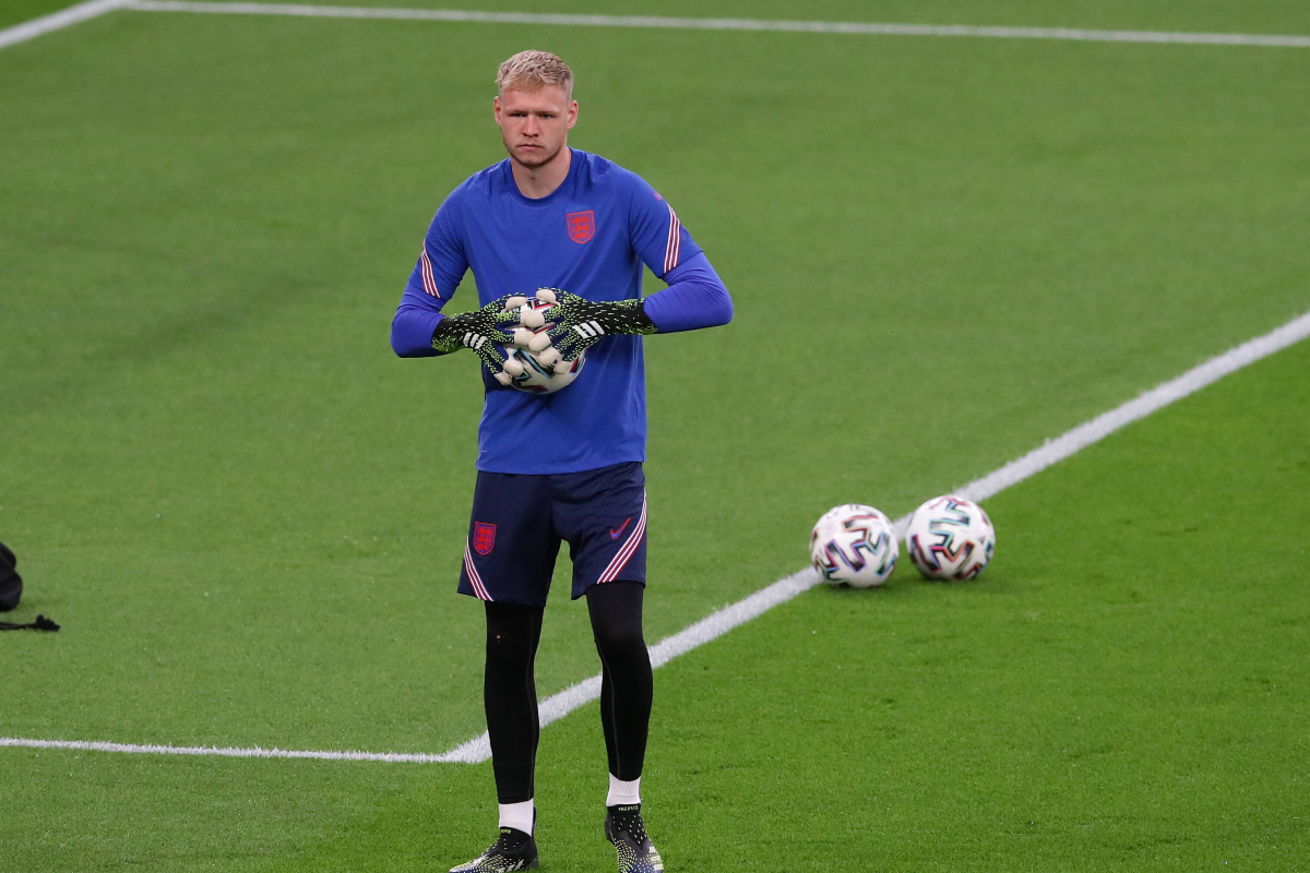 Aaron Ramsdale training for England