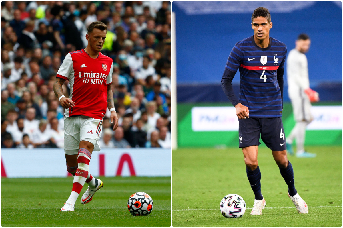 Ben White and Raphael Varane