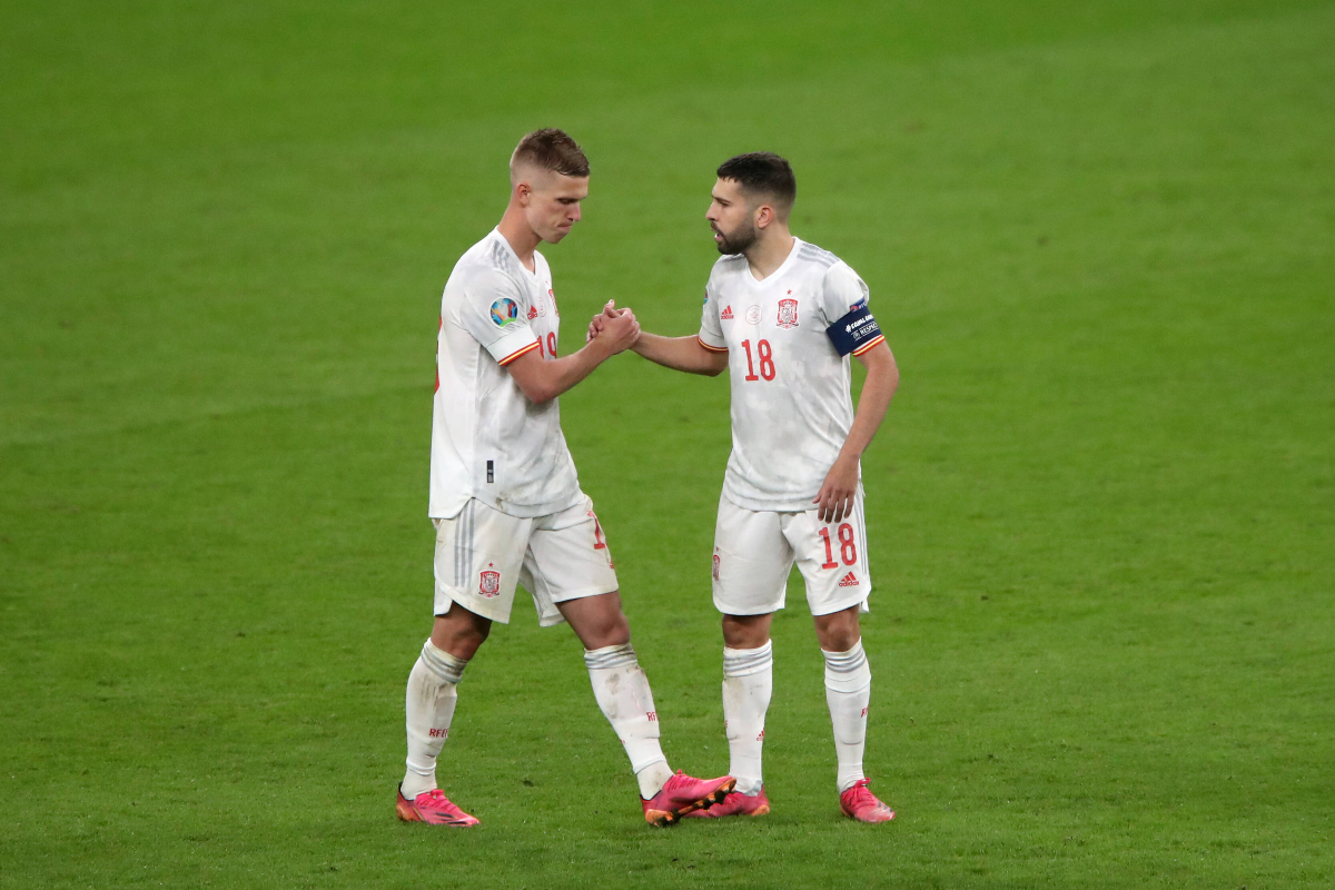 Dani Olmo and Jordi Alba for Spain