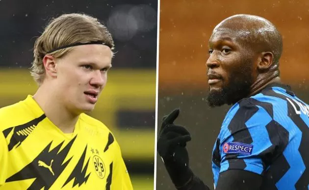 Erling Haaland Borussia Dortmund Romelu Lukaku Inter Milan