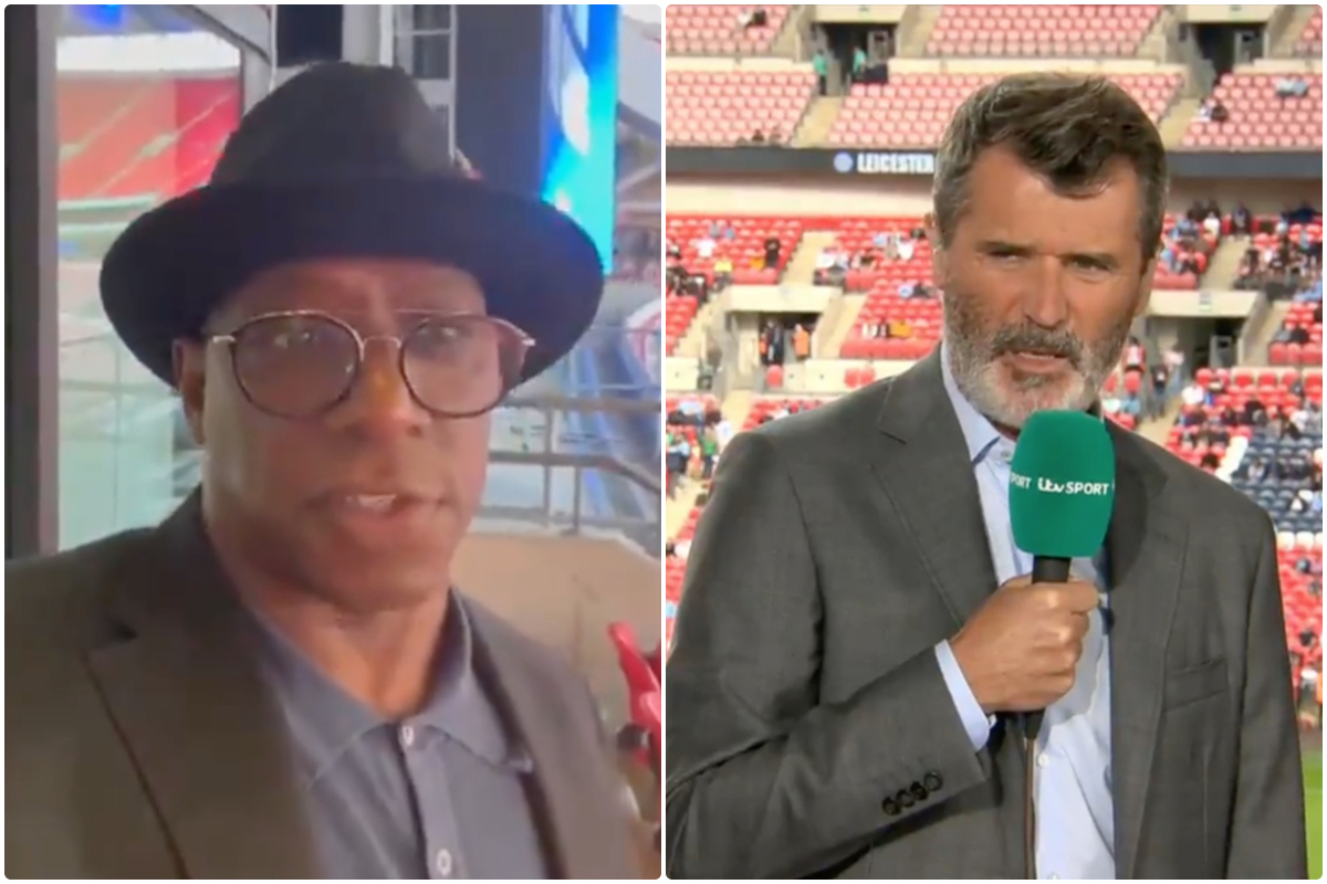 Ian Wright and Roy Keane
