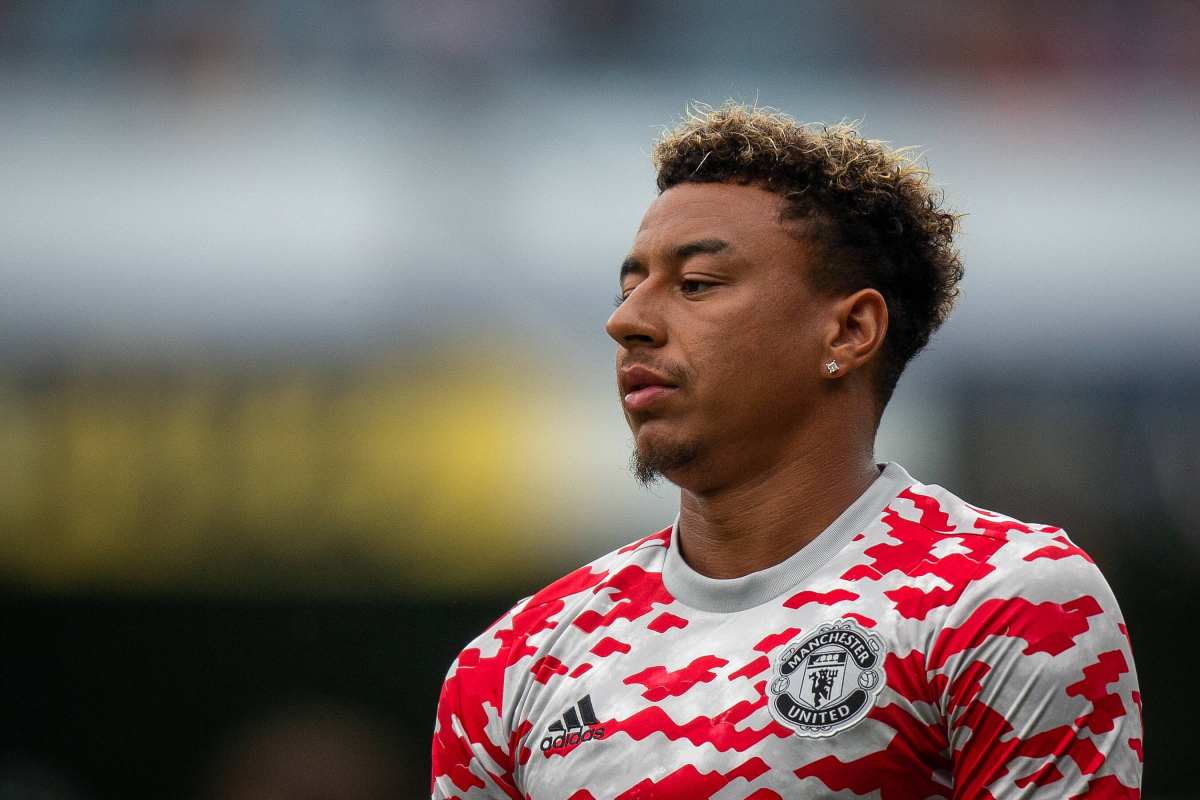 Jesse Lingard stares out for Man United during pre-match training Jesse Lingard stares out for Man United during pre-match training