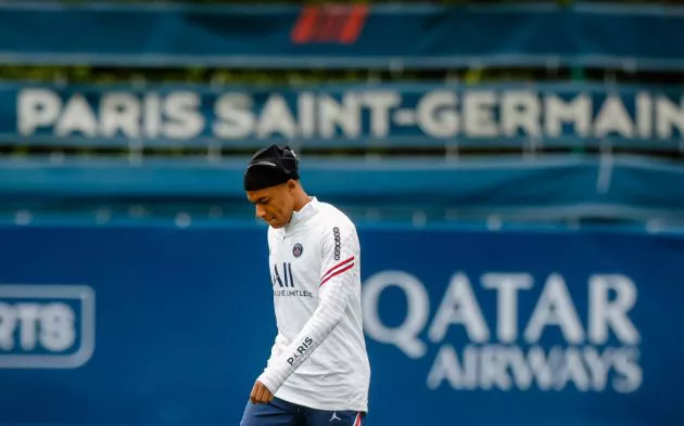 Kylian Mbappe PSG training