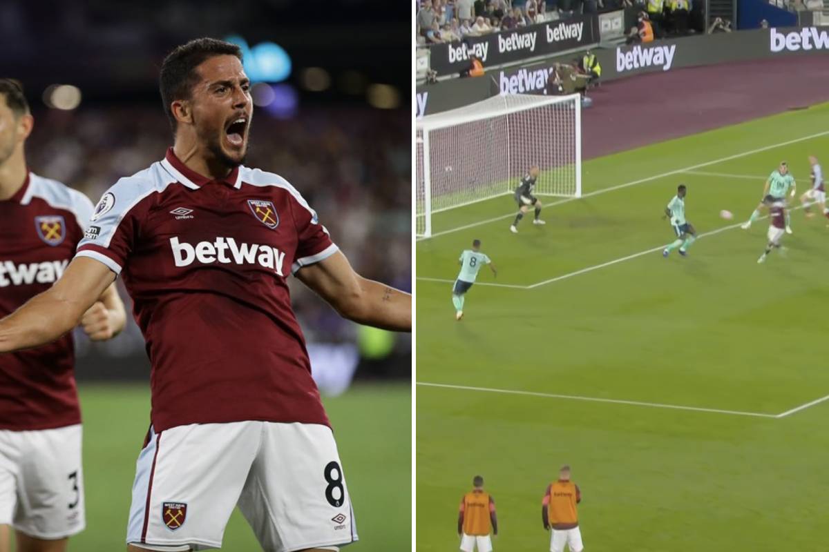 Pablo Fornals goal for West Ham against Leicester City