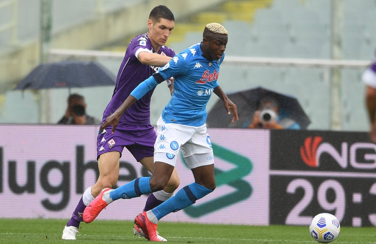 Nikola Milenkovic Fiorentina vs Napoli Serie A