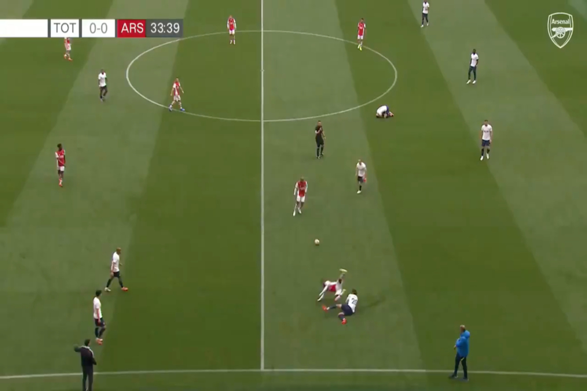 Video - Dele Alli clatters Nicolas Pepe in Arsenal vs Spurs friendly