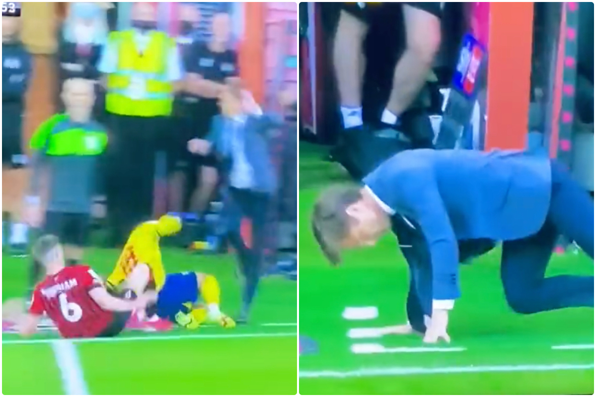 Video - Scott Parker tackled during Bournemouth vs West Brom