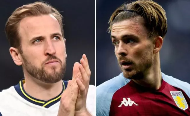 harry kane tottenham jack grealish aston villa