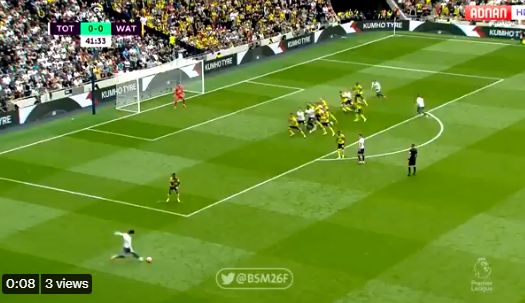 son free kick goal video