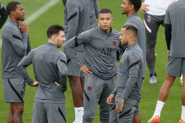 Lionel Messi, Kylian Mbappe and Neymar